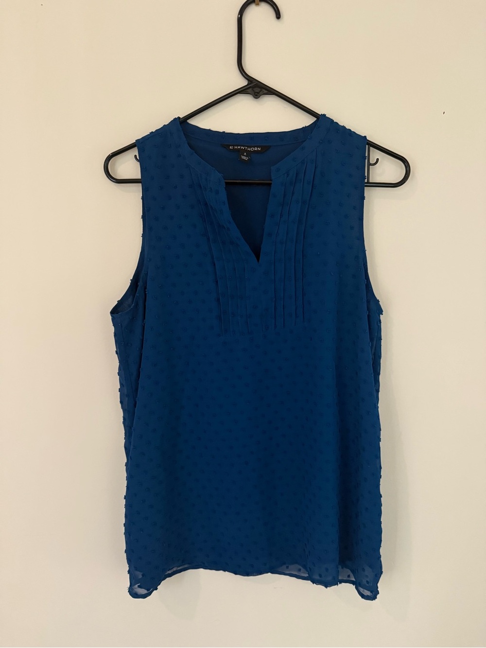 Sleeveless Blue Dot Blouse